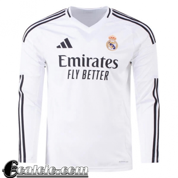 Maglie Calcio Real Madrid Prima Manga Larga Uomo 2024 2025