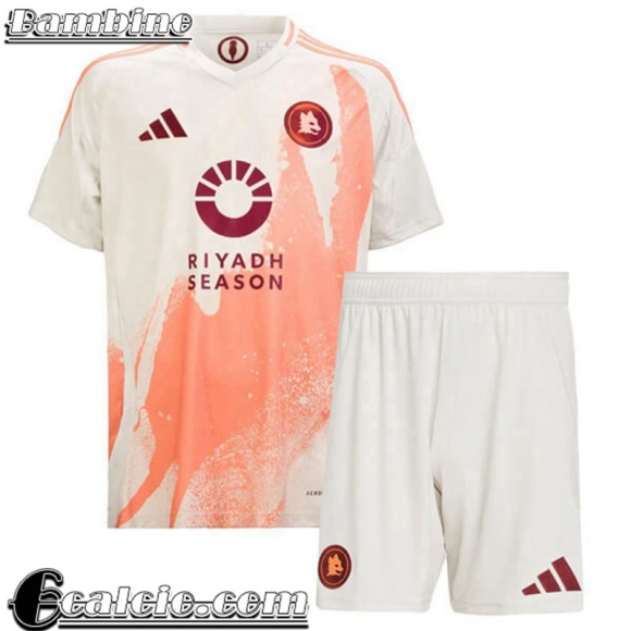 Maglie Calcio AS Roma Seconda Bambini 24 25