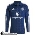 Maglie Calcio Manchester United Seconda Uomo Manga Larga 24 25