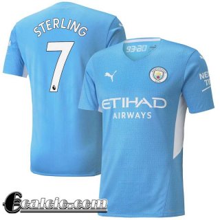 Maglia Calcio Manchester City Prima Uomo # Sterling 7 2021 2022