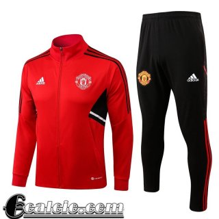 Full Zip Giacca Manchester United rosso Uomo 22 23 JK483