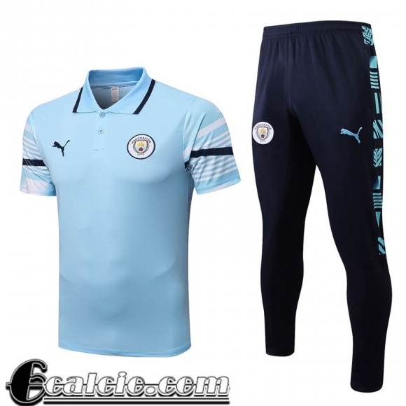 Polo Shirts Manchester City blu Uomo 22 23 PL607