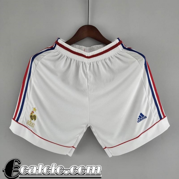 Retro Pantaloncini Calcio Francia Bianco Uomo 1998 DK158