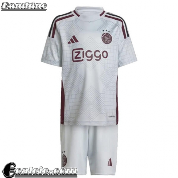 Ajax Maglia Calcio Terza Bambini 2024 2025