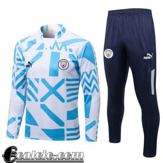 Tute Calcio Manchester City bianco blu Uomo 2022 23 TG445