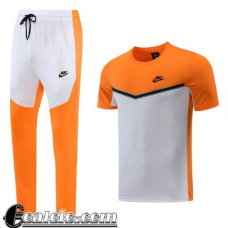 Tute Calcio T Shirt Sport bianco-arancione Uomo 2022 23 TG483