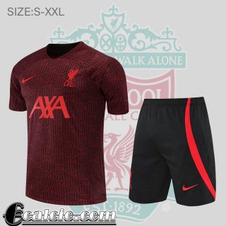 Tute Calcio T Shirt Liverpool rosso scuro Uomo 2022 23 TG484