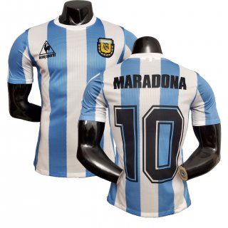 6calcio-Prima Retro Maglia Argentina Maradona #10 1986
